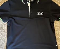Hugo Boss Men's Black and Navy Polo-shirts