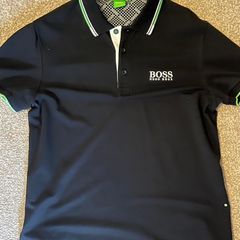 Hugo Boss Men's Black and Navy Polo-shirts