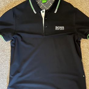 Hugo Boss Men's Black and Navy Polo-shirts