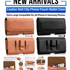 Leather Belt Clip Phone Pouch Wallet Case