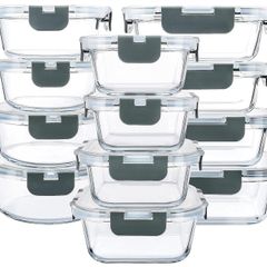 Glass Food Storage Containers 24 Piece - Airtight Meal Prep - Brand New