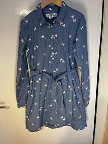 H&M Girls unicorn shirt Dress Age 9-10