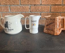 Vintage advertising Whiskey Water jugs