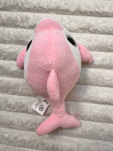 Pink white Dolphin Jumbo approx. 19 cm. (with tail) The batteries are running out Used Please see photos