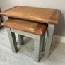 Danube Solid oak Nest of Tables - set of 2 Image 2
