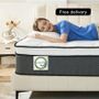 Double Mattress,11 Inch Hybrid Mattress 4FT6 with Breathable Foam and Individually Pocket Spring,