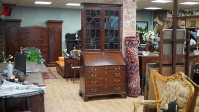Georgian Mahogany Bureau Bookcase