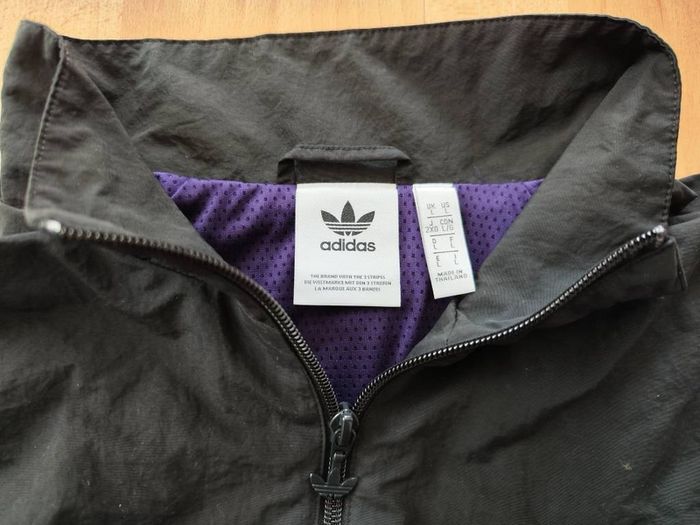 adidas jumper windbreaker top vintage look size L pink purple black