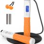 NEW SALE | Skipping Rope Adult Fitness, Digital Speed Jump Rope with Counter [Ropeless for Indoor Use] for Women Men and Kids, Weighted Handles, Adjustable Rope Image 3