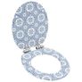 WC Toilet Seats 2 pcs with Soft Close Lids MDF Porcelain Design Image 2