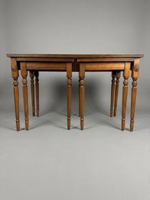 Vintage Shaw of London Leather Top Nesting Tables
