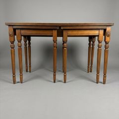 Vintage Shaw of London Leather Top Nesting Tables