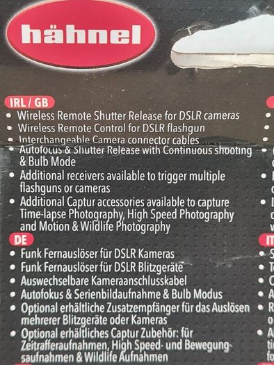 Hahnel Captur Remote Control And Flash Trigger For Sony Dlsr Cameras Brand New Camera Accessories