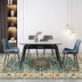 Washable Rugs Small Non Slip Area Rugs for Bedroom Vintage Boho Rug Soft Short Pile Rug Machine Washable Rugs Living Room Indoor Entry Floor Rug Non Shedding Dense 60x110CM Rugs Blue Image 4