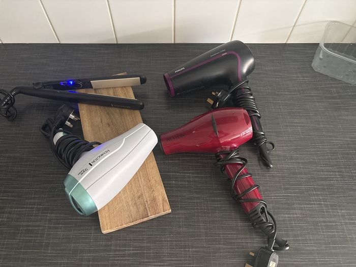 Hair dryers, hair straightener