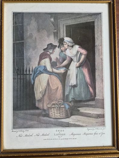 Vintage Framed Prints - "Cries of London" by Francis Wheatley (Set of 6)