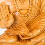 60cm White Kadamb Wood Buddha Statue - Hand-Carved from India Image 7