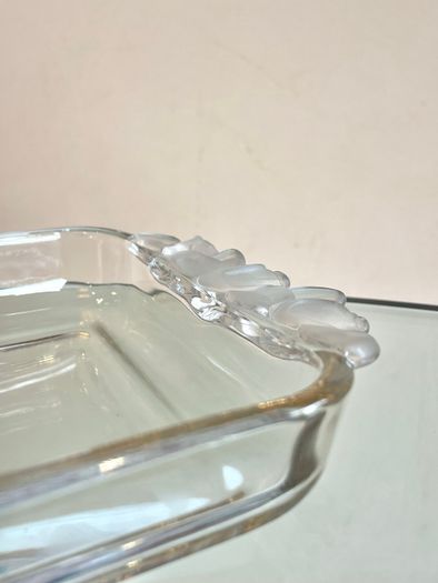 Mid Century Walther Crystal Glass Dish, Vintage West Germany