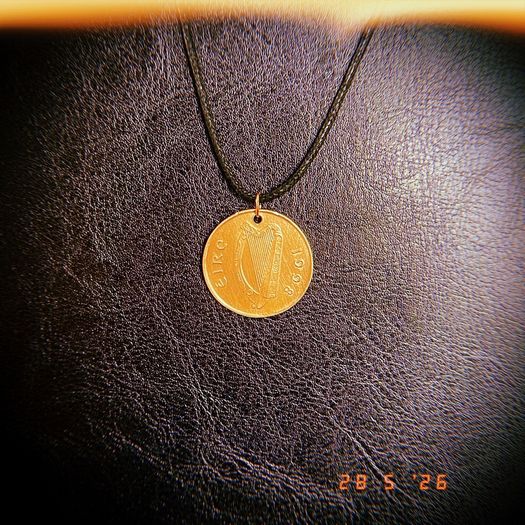 1998 20p Irish Punt Coin Necklace
