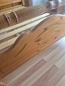 king size bed very sturdy like new no mattress
