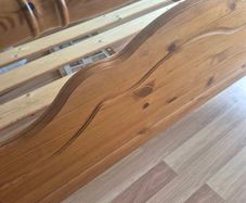 king size bed very sturdy like new no mattress