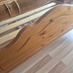 king size bed very sturdy like new no mattress
