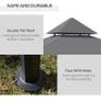 2.5M (8ft) New Double-Tier BBQ Gazebo Grill Canopy Barbecue Tent Shelter Patio Deck (FREE SHIPPING) Image 4
