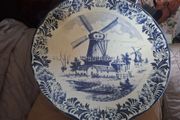 Vintage Mastricht Dutch Heavy Blue &amp;White Platter