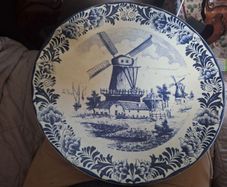 Vintage Mastricht Dutch Heavy Blue &White Platter