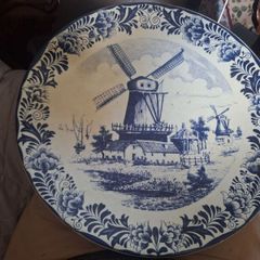 Vintage Mastricht Dutch Heavy Blue &White Platter