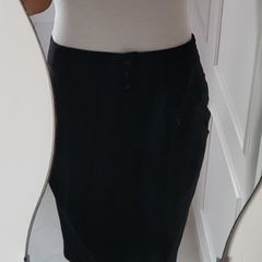 S'NOB San Noblesse Black Double Back pockets skirt with side pockets Sz L ( Fit 12-14 UK) Bnwot- Rrp 89 (New)