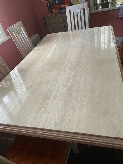 Marble Dinning Table + 8 Chairs
