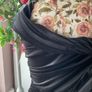 dress Bnwt freesize black velvet Bardot shoulder Image 6