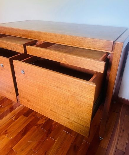 Solid Teak Mid Century Office Credenza/Sideboard high quality