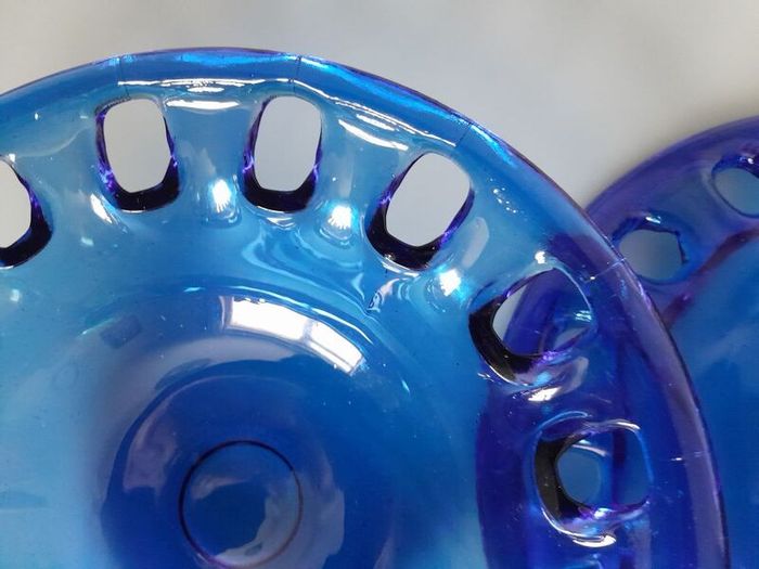 BOWLS - Vintage - Blue Glass x 3