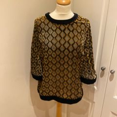 Monsoon black/gold occasion top size 12 - new