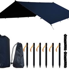 FREE EXPRESS SHIPPING Hammock Rain Fly Camping Tent Tarp Backpacking Tarp PU3000 MM 3X4 M 10X12 Ft Durable Ripstop 420D Oxford for RV Car Truck Side Shade