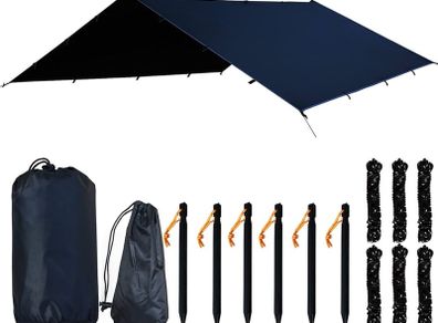 FREE EXPRESS SHIPPING Hammock Rain Fly Camping Tent Tarp Backpacking Tarp PU3000 MM 3X4 M 10X12 Ft Durable Ripstop 420D Oxford for RV Car Truck Side Shade