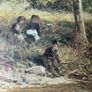 Large Framed Vintage John Bates Noel Print "On the Lledr, North Wales" Image 6