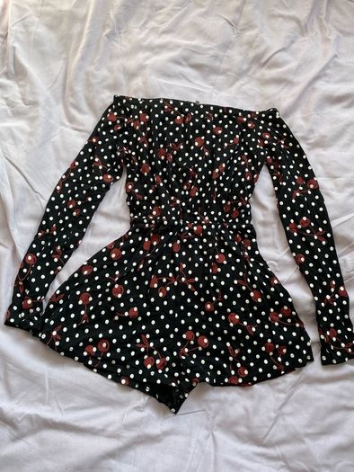 Black Bardot play suit