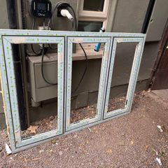 Brand new window 1785W 1230 H plus 20 drip   Agate Grey on White Grain Flush Frame   Beads for triple glazing but no glass