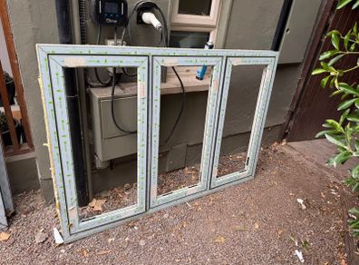 Brand new window 1785W 1230 H plus 20 drip   Agate Grey on White Grain Flush Frame   Beads for triple glazing but no glass
