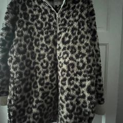 Animal Print Hooded Lounge Jacket