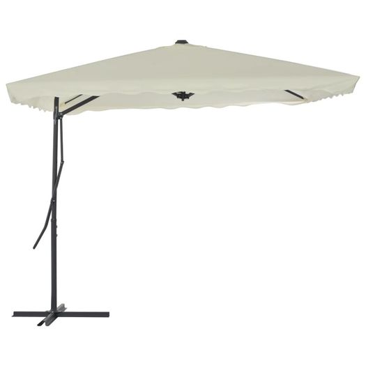 Outdoor Parasol with Steel Pole 250x250 cm Sand