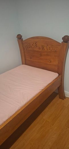 wooden kids bed