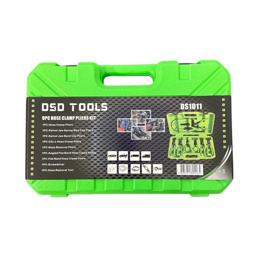 DSD TOOLS Tools 9pc Auto Hose Clamp Removal Clip Fixings Pliers Set