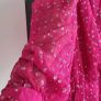 Vintage Hot Pink with Gold metallic Floral Dots Sz 12 UK Image 4