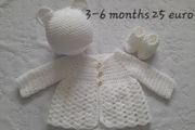 Handmade baby cardigan sets 3-6 months