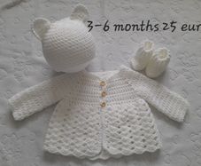 Handmade baby cardigan sets 3-6 months
