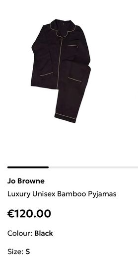 Designer women luxury jo Browne bamboo pajamas, includes free shipping